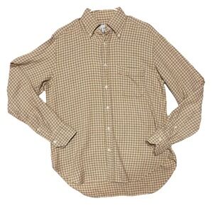 Truzzi Milano Shirt Men 39 15‎ 1/2 Neck Button Long Sleeve Made In Italy Check